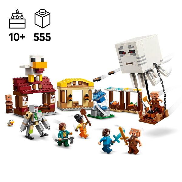 21273 - LEGO® Minecraft - Les Ghasts à l’attaque du village