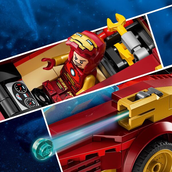 76310 - LEGO® Super Heroes - La voiture d’Iron Man et Black Panther contre Hulk rouge