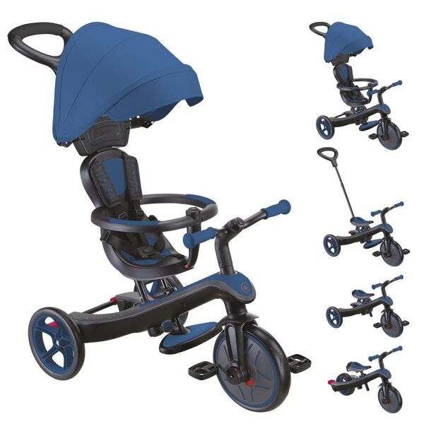Tricycle évolutif Explorer 4en1 bleu marine
