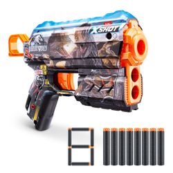 XSHOT Skins Flux Blaster + 8 fléchettes - Jurassic World