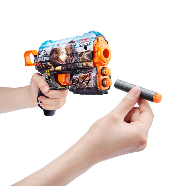XSHOT Skins Flux Blaster + 8 fléchettes - Jurassic World