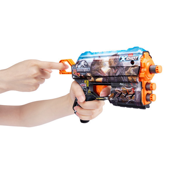 XSHOT Skins Flux Blaster + 8 fléchettes - Jurassic World