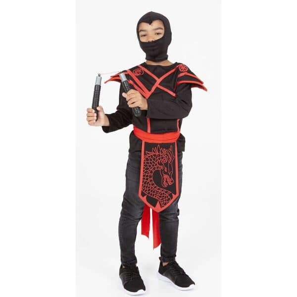 Armure et accessoires de déguisement ninja 5-8 ans