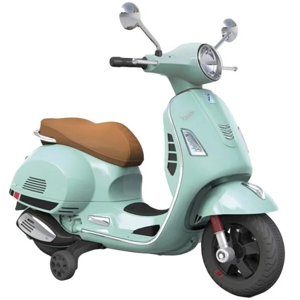 Porteur électrique moto Vespa vert 6V