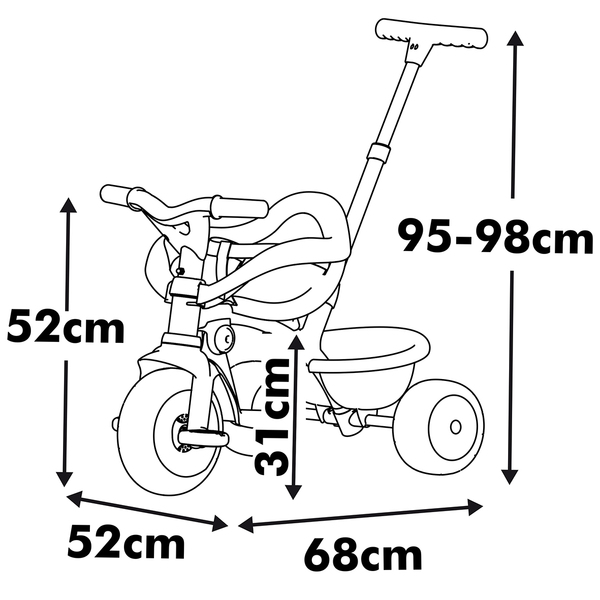 Tricycle Be Move Confort Rose