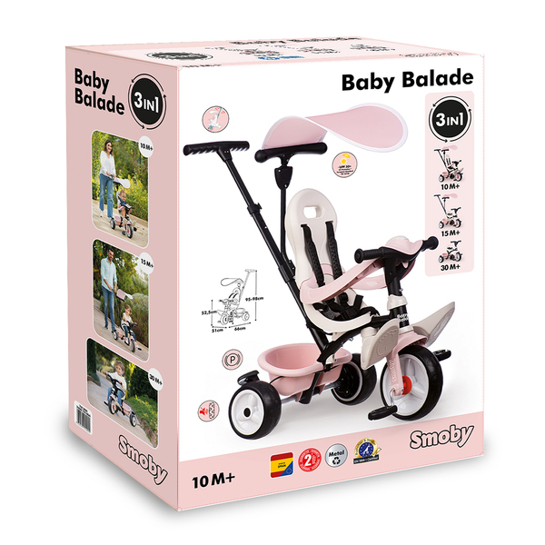 Tricycle Baby Driver Rose