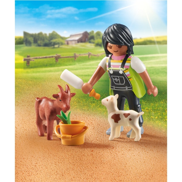 71759 - Playmobil Special Plus - Fermière avec chèvre et chevreau