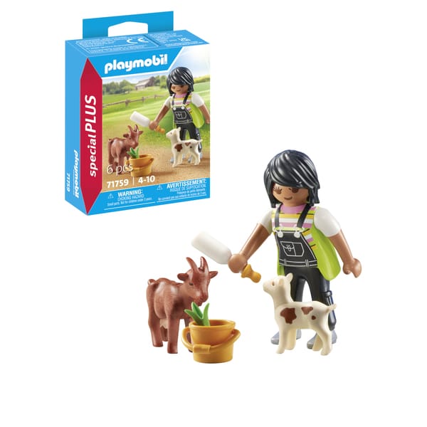 71759 - Playmobil Special Plus - Fermière avec chèvre et chevreau