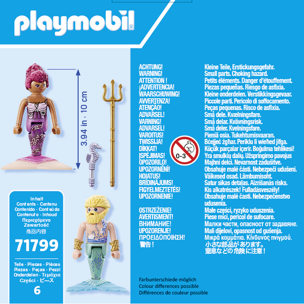 71799 - Playmobil Duo - Sirène et triton avec sceptre et trident