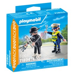 71804 - Playmobil Duo - Policier et bandit avec accessoires