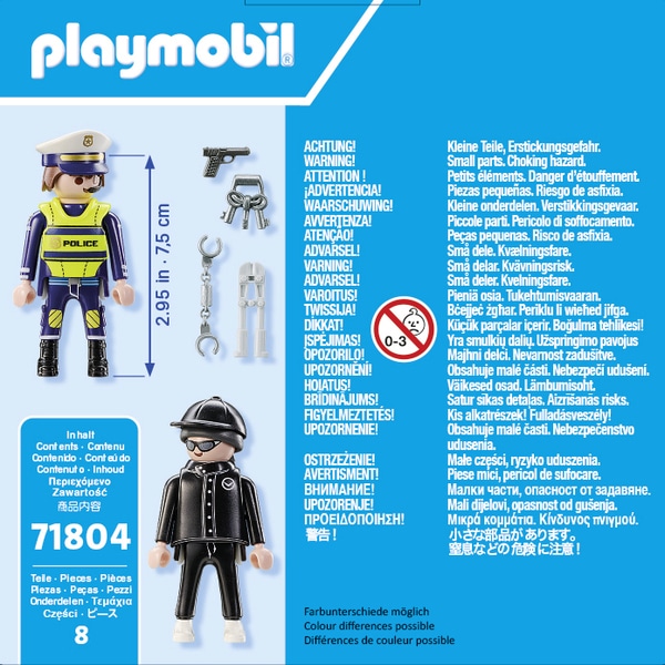 71804 - Playmobil Duo - Policier et bandit avec accessoires