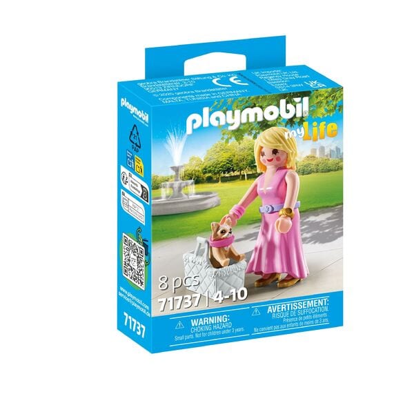 71737 - Playmobil My Life - Dame avec Chihuahua et panier transport