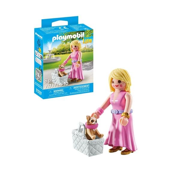 71737 - Playmobil My Life - Dame avec Chihuahua et panier transport