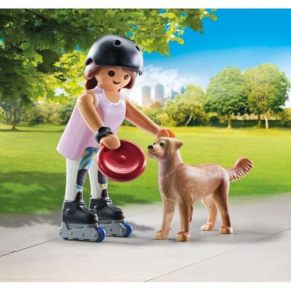 71739 - Playmobil My Life - Jeune fille avec rollers et chien Retriever