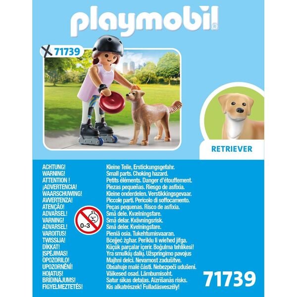 71739 - Playmobil My Life - Jeune fille avec rollers et chien Retriever