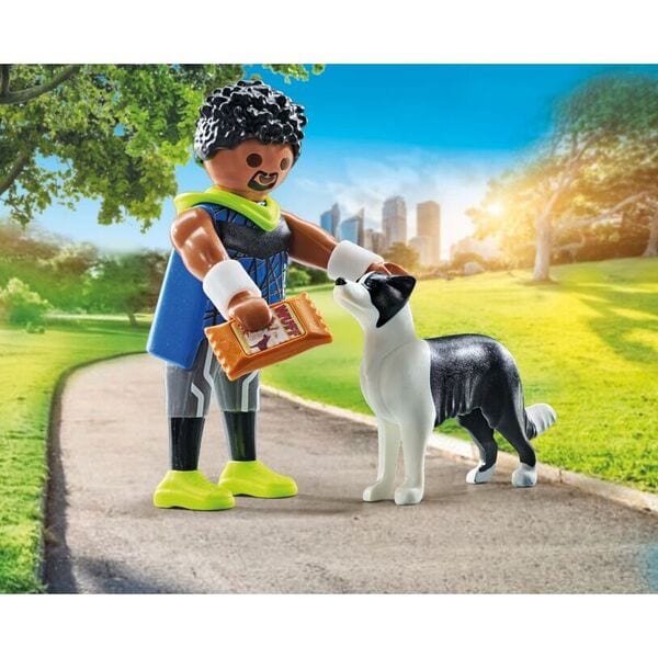 71740 - Playmobil My Life - Sportif avec chien Border Collie