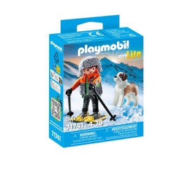 71741 - Playmobil My Life - Garçon en raquettes avec Saint Bernard