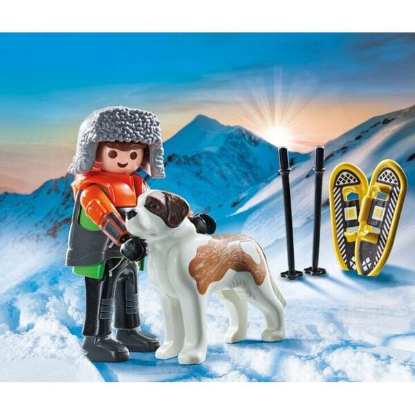 71741 - Playmobil My Life - Garçon en raquettes avec Saint Bernard