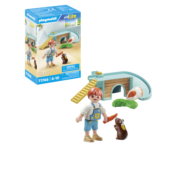 71746 - Playmobil My Life - Enfant 2 cochons d Inde et accessoires