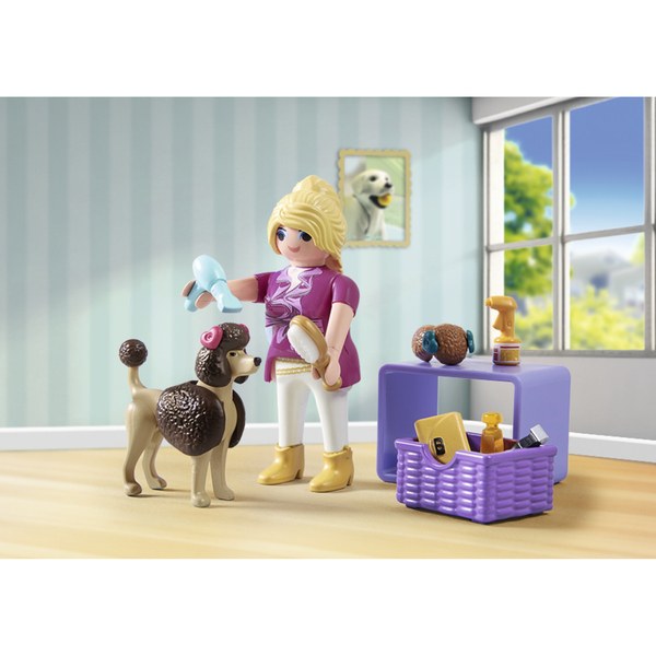 71747 - Playmobil My Life - Toiletteuse avec caniche et accessoires