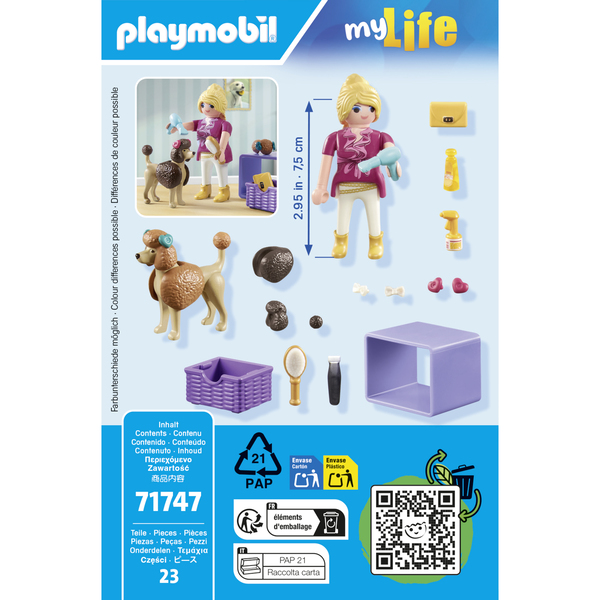 71747 - Playmobil My Life - Toiletteuse avec caniche et accessoires