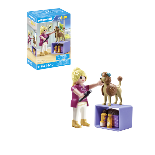 71747 - Playmobil My Life - Toiletteuse avec caniche et accessoires