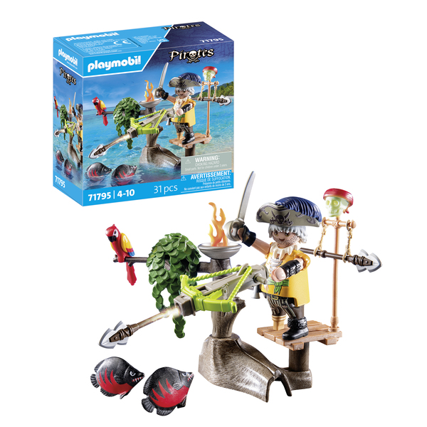 71795 - Playmobil Pirates - Pirate avec arbalète et poissons à viser