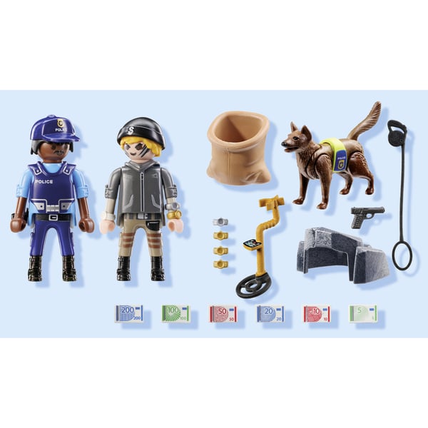 71731 - Playmobil Action Heroes - Policier chien de recherche et voleur