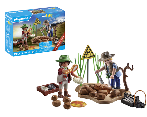 71805 - Playmobil My Life - Chasseurs et fossiles de dinosaures