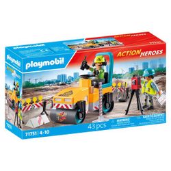 71751 - Playmobil Action Heroes - Ouvriers avec rouleau compresseur