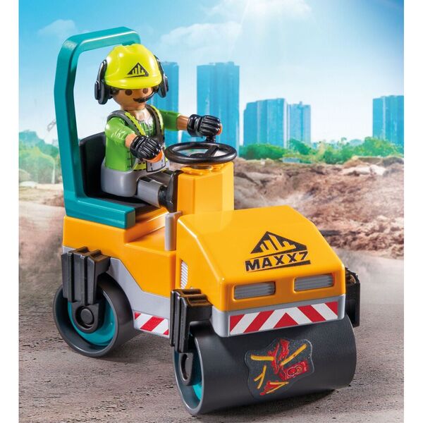 71751 - Playmobil Action Heroes - Ouvriers avec rouleau compresseur