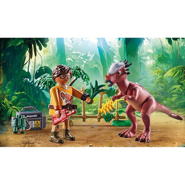 71822 - Playmobil Dinos - Stygimoloch, chercheur et accessoires