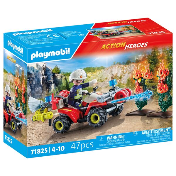 71825 - Playmobil Action Heroes - Pompier avec quad