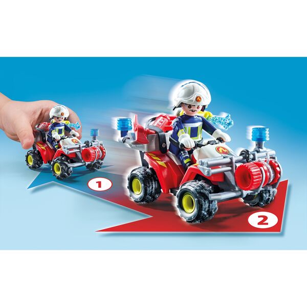 71825 - Playmobil Action Heroes - Pompier avec quad