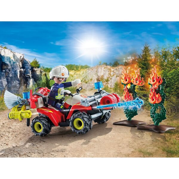 71825 - Playmobil Action Heroes - Pompier avec quad