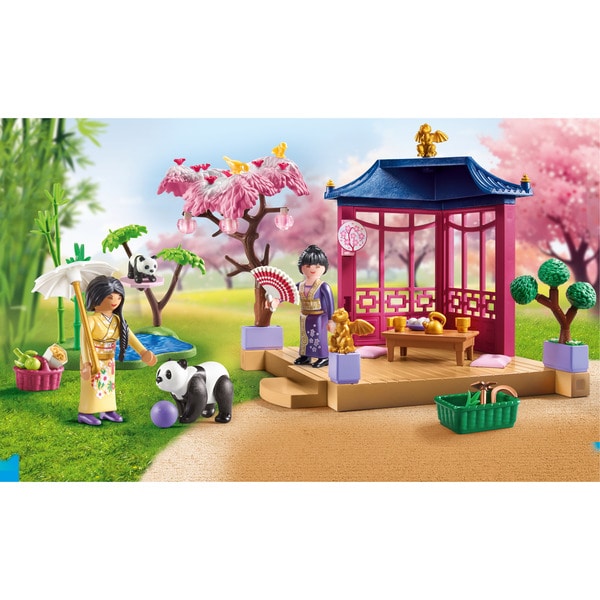 71762 - Playmobil - Jardin asiatique avec famille de pandas