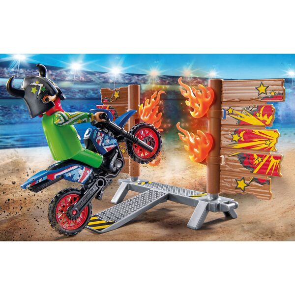 71808 - Playmobil Action Heroes - Duo de cascadeurs avec quad et moto