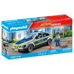 71729 - Playmobil Action Heroes - Voiture police avec sirène et gyrophare