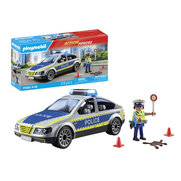 71729 - Playmobil Action Heroes - Voiture police avec sirène et gyrophare