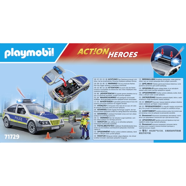 71729 - Playmobil Action Heroes - Voiture police avec sirène et gyrophare