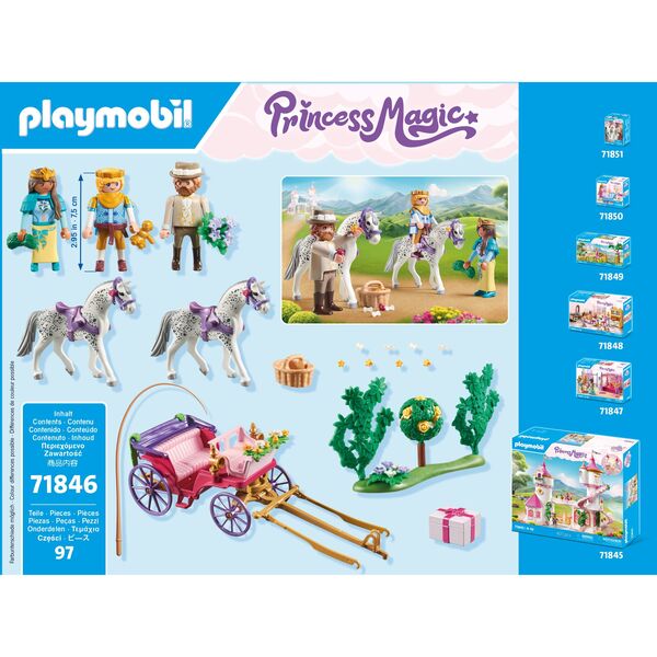 71846 - Playmobil Princess Magic - Calèche avec couple princier et cocher