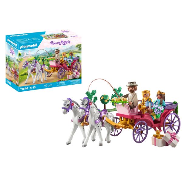 71846 - Playmobil Princess Magic - Calèche avec couple princier et cocher