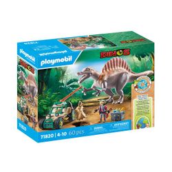 71820 - Playmobil Dinos - Spinosaure, chercheur et véhicule à grue