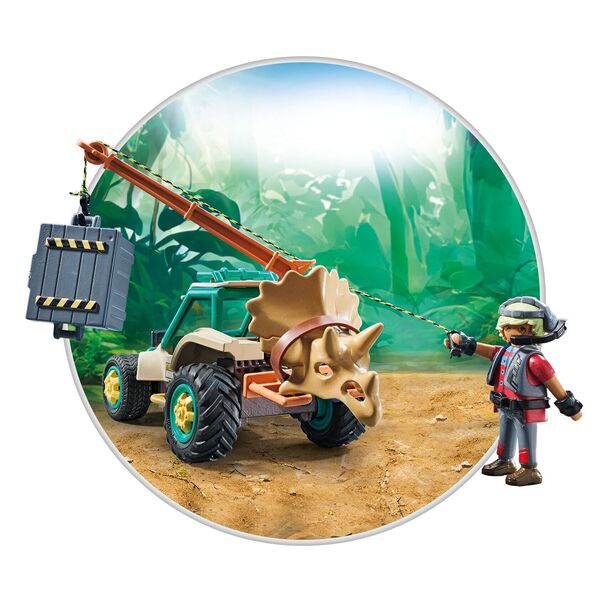 71820 - Playmobil Dinos - Spinosaure, chercheur et véhicule à grue