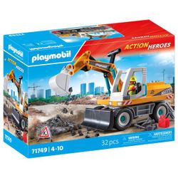 71749 - Playmobil Action Heroes - Pelleteuse mécanique et ouvrier