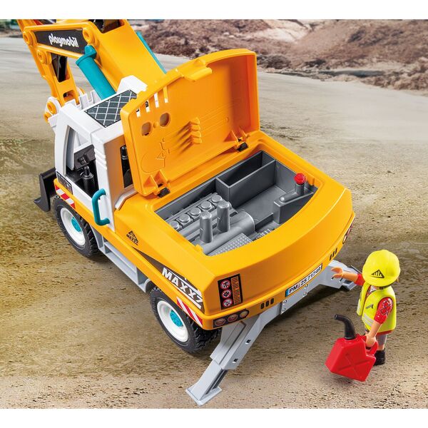 71749 - Playmobil Action Heroes - Pelleteuse mécanique et ouvrier