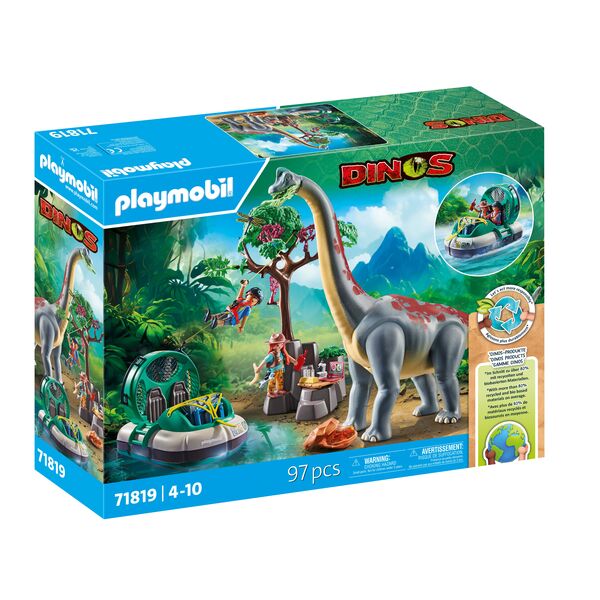 71819 - Playmobil Dinos - Brachiosaure, explorateurs et aéroglisseur