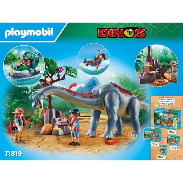71819 - Playmobil Dinos - Brachiosaure, explorateurs et aéroglisseur
