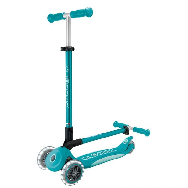 Trottinette 3 roues Primo Lights Plus pliable bleu pétrole
