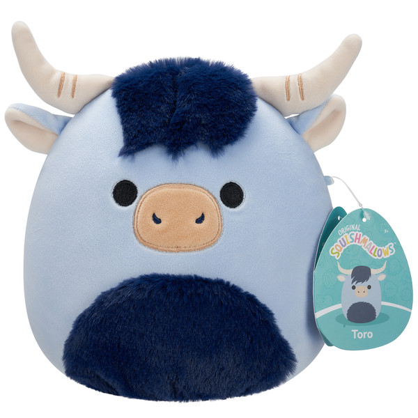 Peluche Squishmallows Toro la vache bleue des Highlands - 19cm